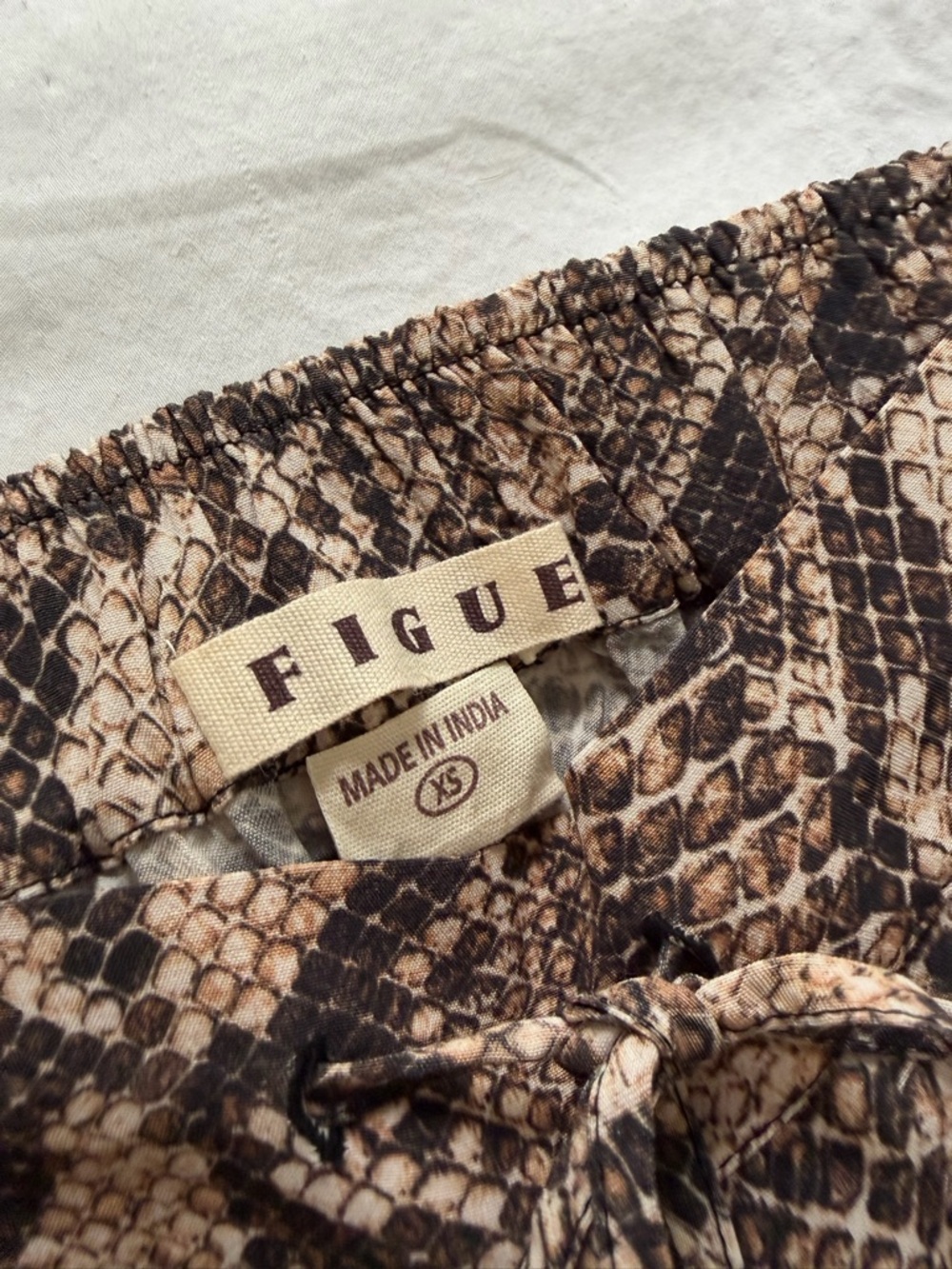 Figue Wide Leg Snake Print Pants - Brown & Black XS never worn - Picture 2 of 6